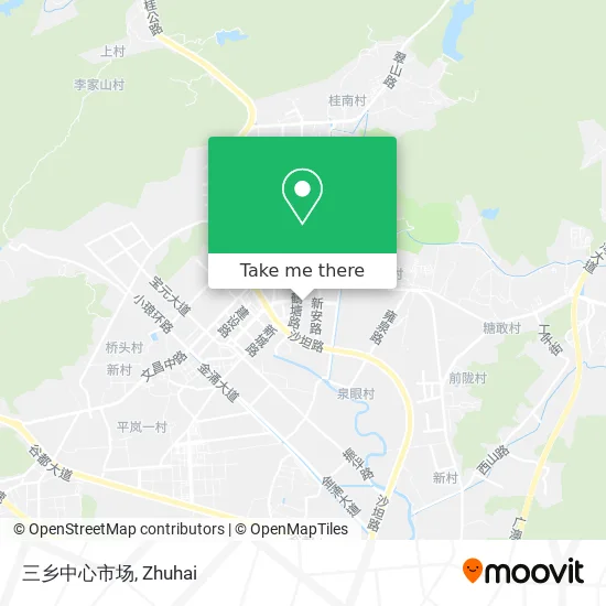 三乡中心市场 map