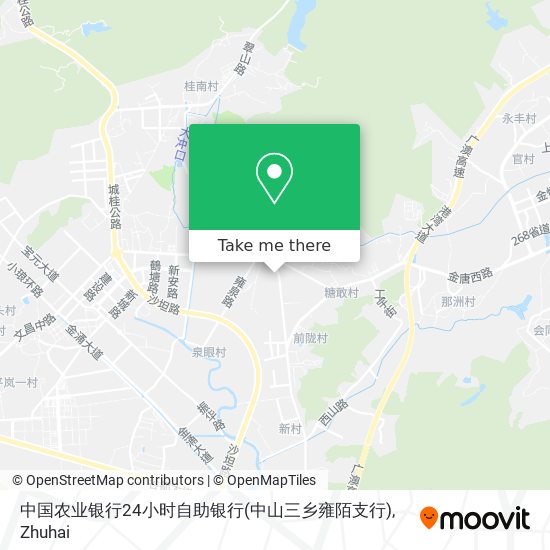 中国农业银行24小时自助银行(中山三乡雍陌支行) map