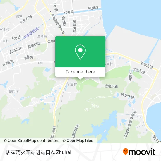唐家湾火车站进站口A map