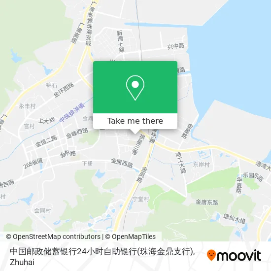 中国邮政储蓄银行24小时自助银行(珠海金鼎支行) map