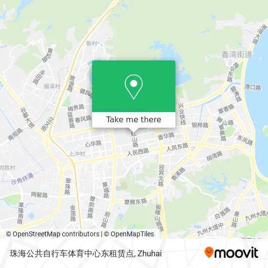 珠海公共自行车体育中心东租赁点 map