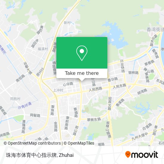 珠海市体育中心指示牌 map