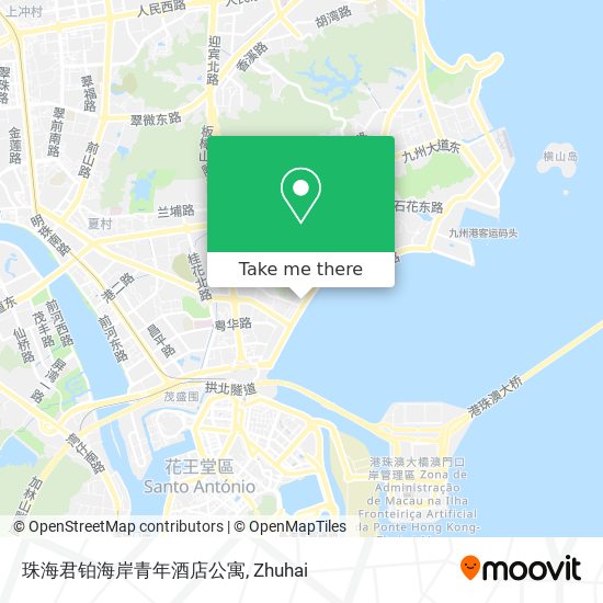 珠海君铂海岸青年酒店公寓 map