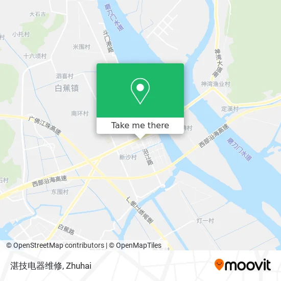 湛技电器维修 map