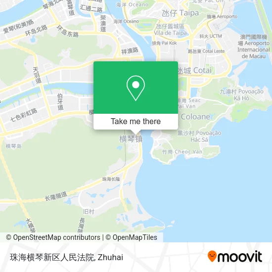 珠海横琴新区人民法院 map