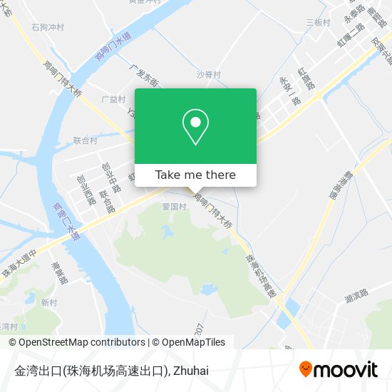 金湾出口(珠海机场高速出口) map