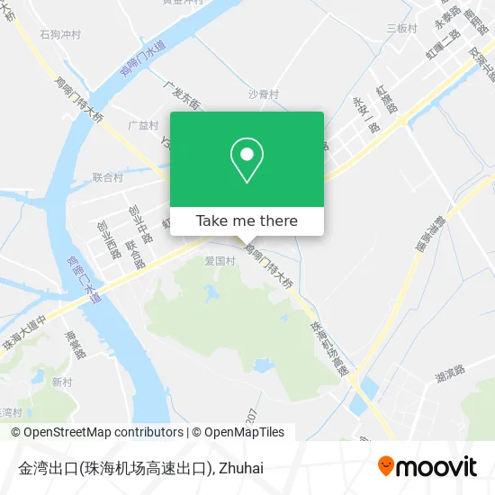 金湾出口(珠海机场高速出口) map