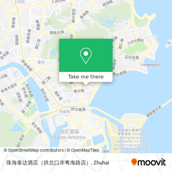 珠海泰达酒店（拱北口岸粤海路店） map