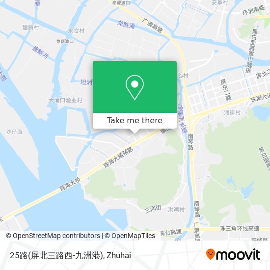 25路(屏北三路西-九洲港) map