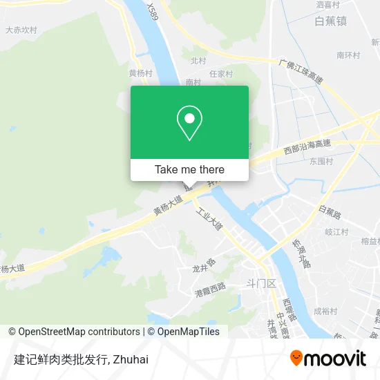 建记鲜肉类批发行 map
