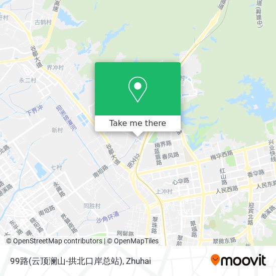 99路(云顶澜山-拱北口岸总站) map