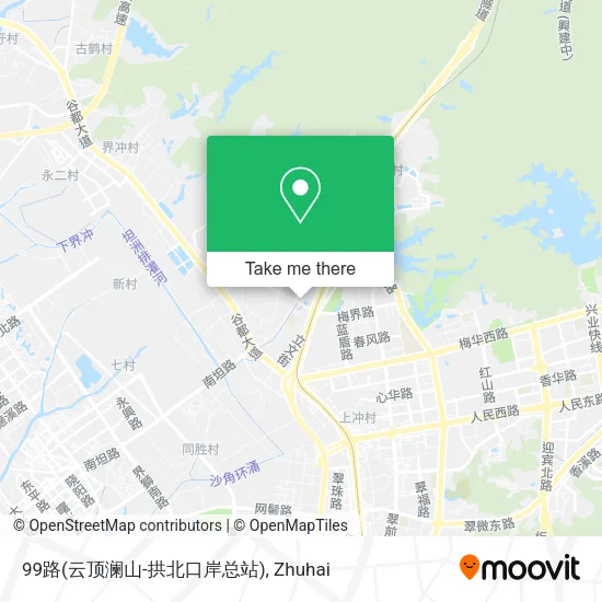 99路(云顶澜山-拱北口岸总站) map