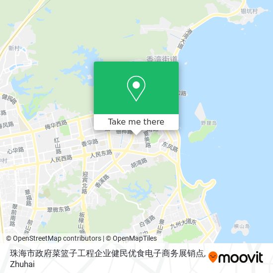 珠海市政府菜篮子工程企业健民优食电子商务展销点 map