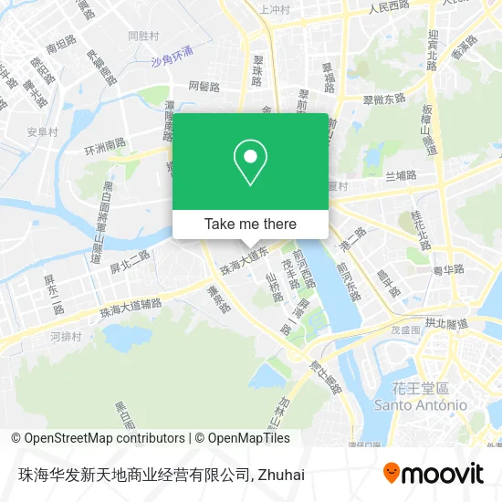 珠海华发新天地商业经营有限公司 map