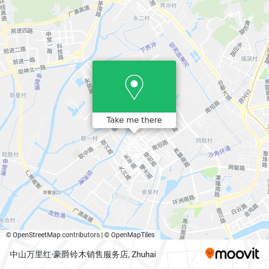 How To Get To 中山万里红 豪爵铃木销售服务店in Zhuhai By Bus