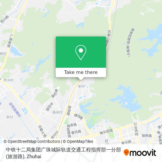 中铁十二局集团广珠城际轨道交通工程指挥部一分部(旅游路) map