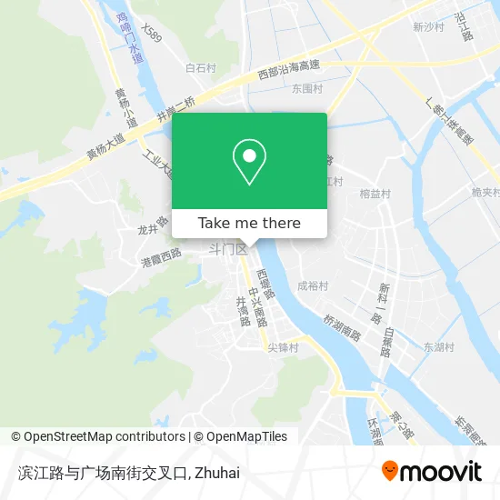滨江路与广场南街交叉口 map
