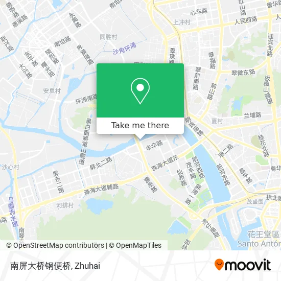 南屏大桥钢便桥 map