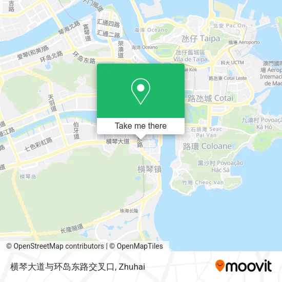 横琴大道与环岛东路交叉口 map