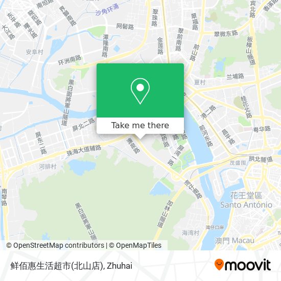 鲜佰惠生活超市(北山店) map