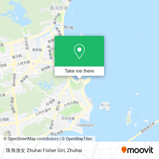 珠海渔女 Zhuhai Fisher Girl map
