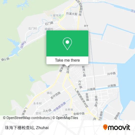 珠海下栅检查站 map