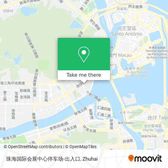 珠海国际会展中心停车场-出入口 map