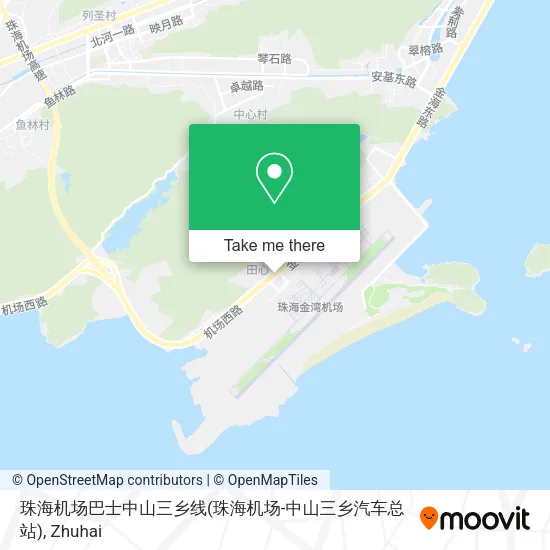 珠海机场巴士中山三乡线(珠海机场-中山三乡汽车总站) map