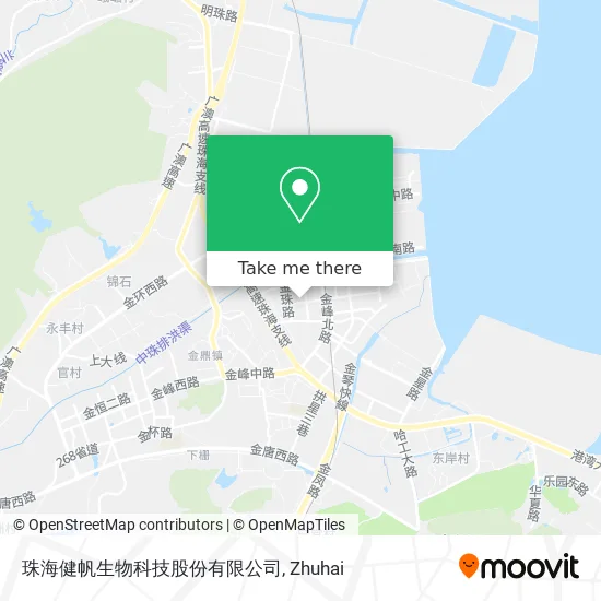 珠海健帆生物科技股份有限公司 map