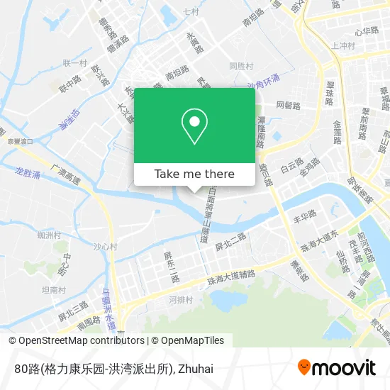 80路(格力康乐园-洪湾派出所) map