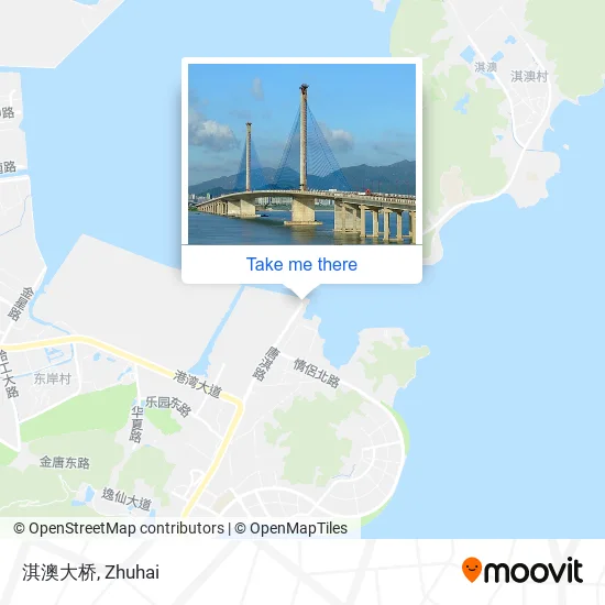 淇澳大桥 map
