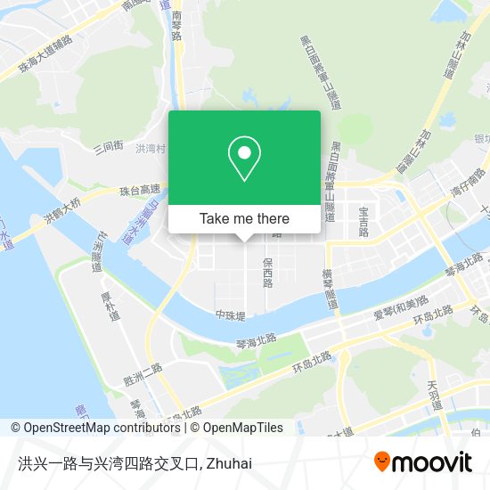洪兴一路与兴湾四路交叉口 map