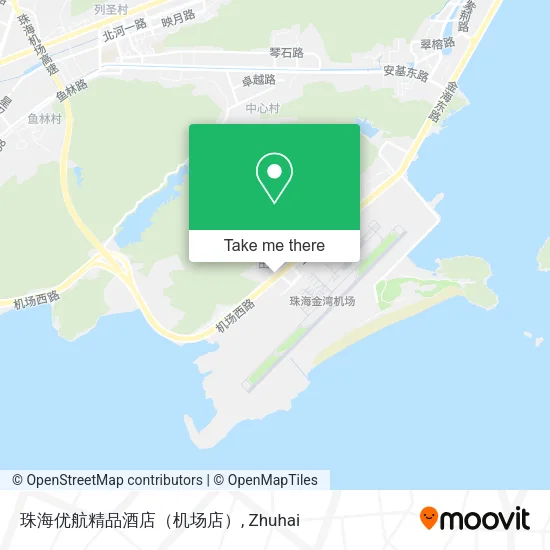 珠海优航精品酒店（机场店） map