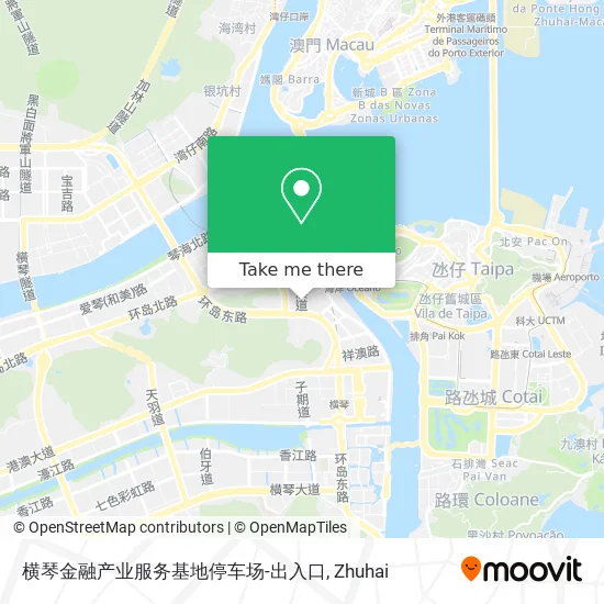 横琴金融产业服务基地停车场-出入口 map