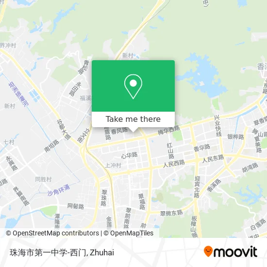 珠海市第一中学-西门 map
