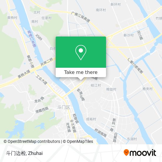 斗门边检 map