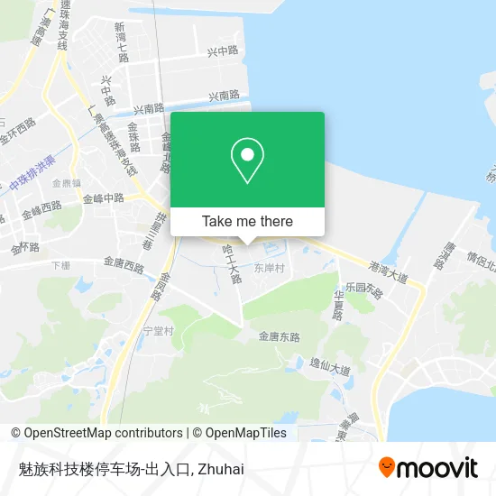 魅族科技楼停车场-出入口 map