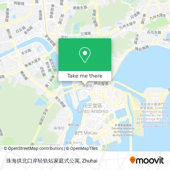 珠海拱北口岸轻轨站家庭式公寓 map