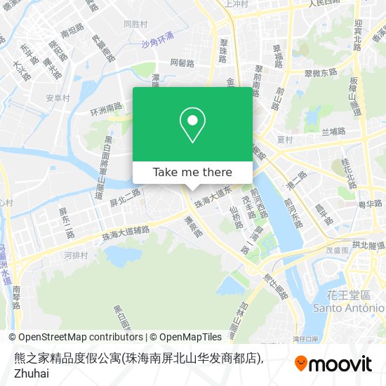 熊之家精品度假公寓(珠海南屏北山华发商都店) map
