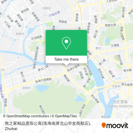 熊之家精品度假公寓(珠海南屏北山华发商都店) map