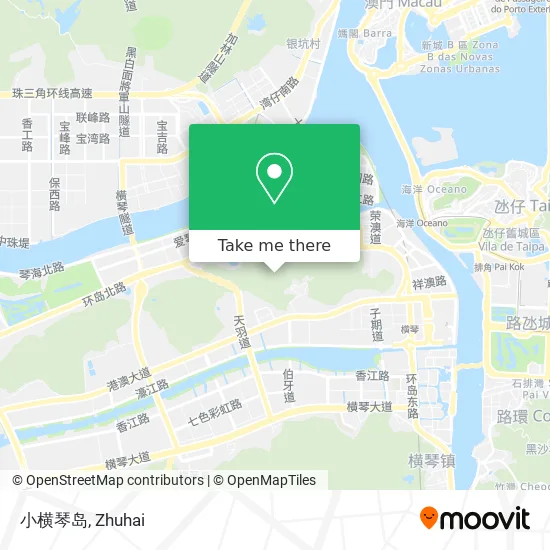 小横琴岛 map