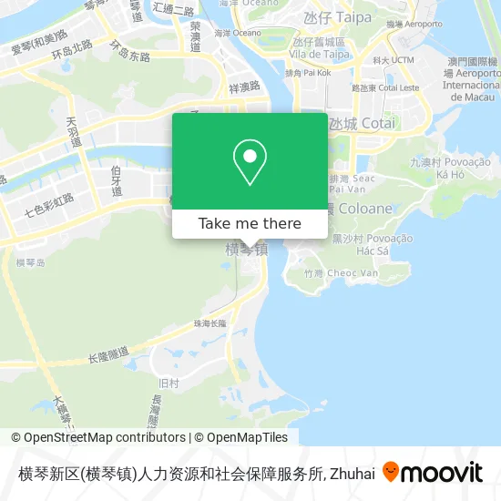 横琴新区(横琴镇)人力资源和社会保障服务所 map