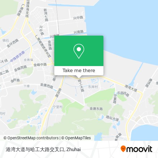 港湾大道与哈工大路交叉口 map