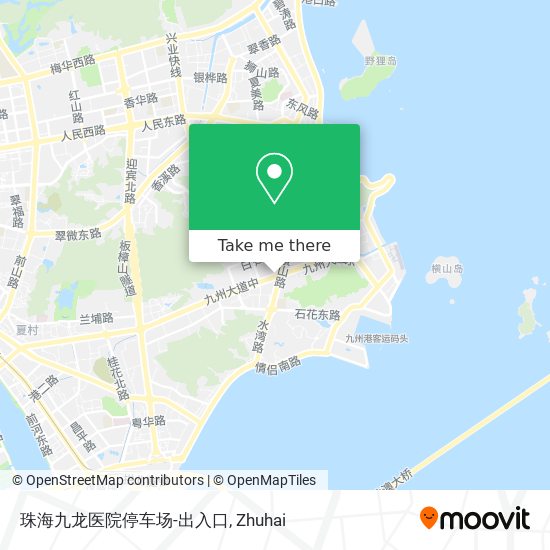 珠海九龙医院停车场-出入口 map