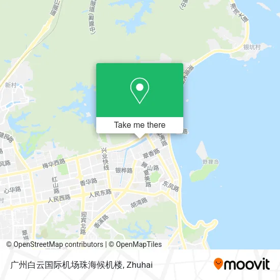 广州白云国际机场珠海候机楼 map