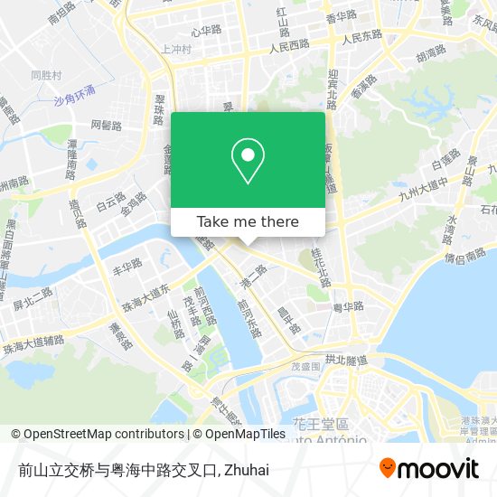 前山立交桥与粤海中路交叉口 map