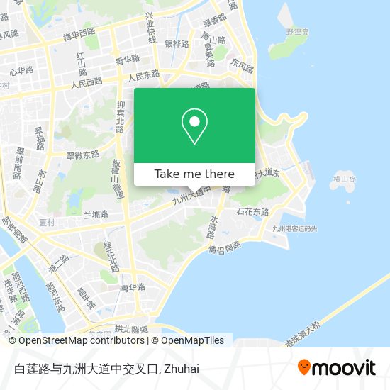 白莲路与九洲大道中交叉口 map