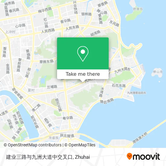 建业三路与九洲大道中交叉口 map