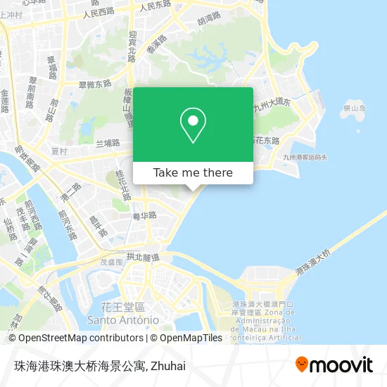 珠海港珠澳大桥海景公寓 map
