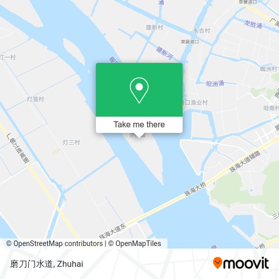 磨刀门水道 map